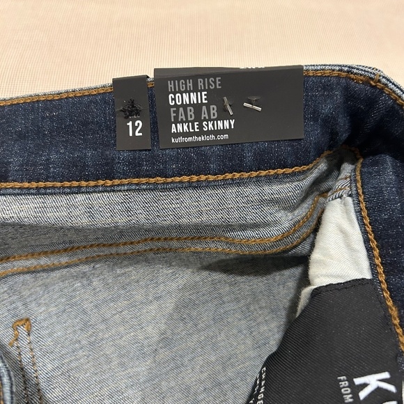 NWT Kut From the Kloth Jeans Connie High Rise Fab Ab Ankle Skinny Size 12 - Picture 4 of 15